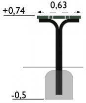 Rörkröken Parkbord Grön - Platsgjutning