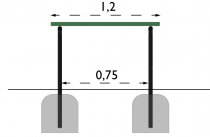 Rörkröken Parkbord Grön - Platsgjutning