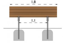 Parksoffa Djurgården - Galvad - Platsgjutning