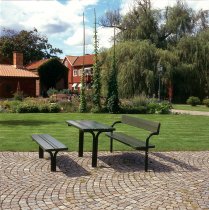 Rörkröken Parkbänk - Barkbrun/Svart