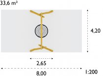 Gelia gungställning trä inkl. Kompisgunga Ø125cm