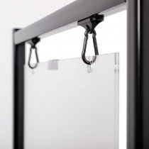 Akrylhållare med kabinhakar i golvställ