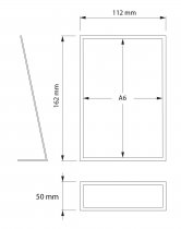 Menyhållare L-ställ A6 - Vit