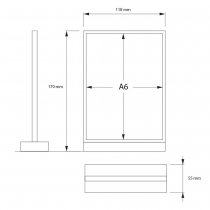 Menyställ T-form A6 - Vit
