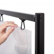 Affischställ med kabinhake