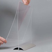 Akrylficka A65 i stående akrylställ i fot