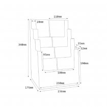 Dimensioner på akrylställ