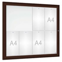 8 x A4 skylskåp för utomhus - brun