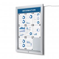 Informationstavla utomhus med led-belysning