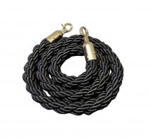 Avspärrningssystem i Guld - Svart rep & 2 stolpar