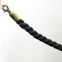 Avspärrningssystem i Guld - Svart rep & 2 stolpar