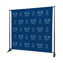 Sidovy av backdrop på Flexwall mässvägg