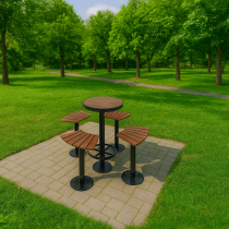 Barstol utomhus med barbord