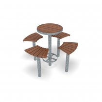 Barstolar och barbord utomhus