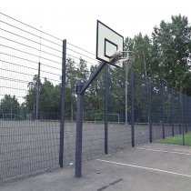 basketställning för en basketplan