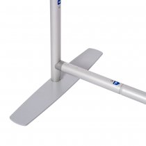 Fot och bottenstöd till Zipper Wall mässvägg i aluminium