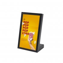 Nova digitalt bordsställ 13 tum med reklam för popcorn i gul design