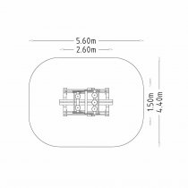 Utegym dimensioner ovanifrån