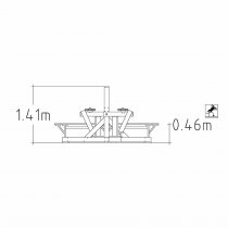 Utegym dimensioner från sidan