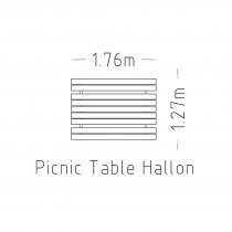 Måttskiss dimensioner bänkbord hallon för barn