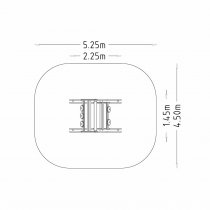 Dimensioner utegym ovanifrån