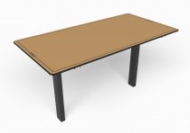 Underhållsfritt Trägårdsbord Ekeby Beige med svarta ben