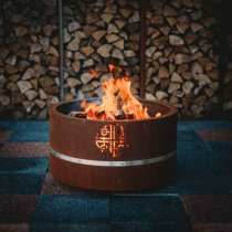 Eldstad utomhus i corten 60cm