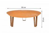Elegante eldstad XL - Cortenstål ø 95 cm