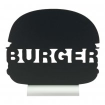 Griffeltavla bord silhuett Hamburgare