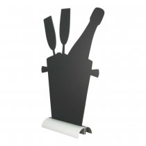 Bordsgriffel som prisskylt och menyskylt