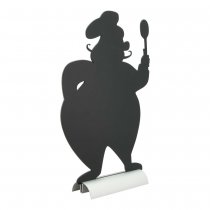 Griffeltavla Silhouette Alu Chef Bordsskylt