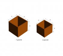 Utomhuskrukor Clara 3-set - Cortenstål