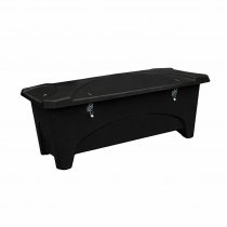 Förvaringslåda utomhus 475 liter i svart RAL 9005 – låsbar plastlåda