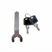 Nycklar och verktyg till låsbar glasmonter med aluminiumram
