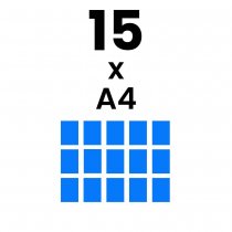 Illustration av antal A4 i sct skyltskåp 15xA4