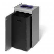 Borttagbar innerbehållare i plast i återvinningskärl 55 liter för plastförpackningar