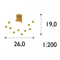 Irion tronstol inkl. 10 trästubbar