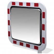 Isfri trafikspegel 40x60cm med reflexkant för utomhusbruk