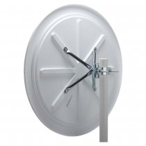 Baksida på isfri vägspegel 80 cm diameter i rund modell