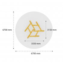 Riara pyramid av trästockar - Robina