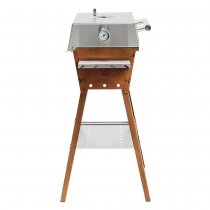 Extra stor kolgrill i corten stål