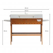 Underhållsfri kolgrill dimensioner och mått