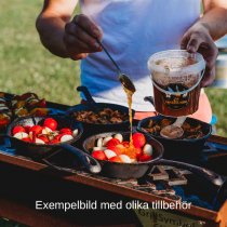 Miljöbild stor grill med zig zag galler