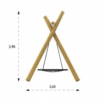 Gelia gungställning trä inkl. Kompisgunga Ø125cm