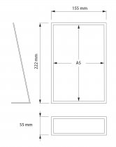 Menyhållare L-ställ A5 - Vit
