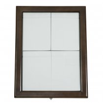 mörkt trä led system meny