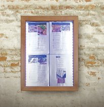 menytavla på vägg utomhus