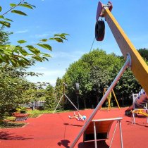 linbana dino för lekplatsutrustning