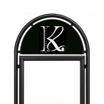 Exempel med logotryck två sidor för gatupratare