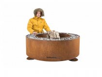 Luna eldstad - Rund eldplats i Corten ø 119 cm